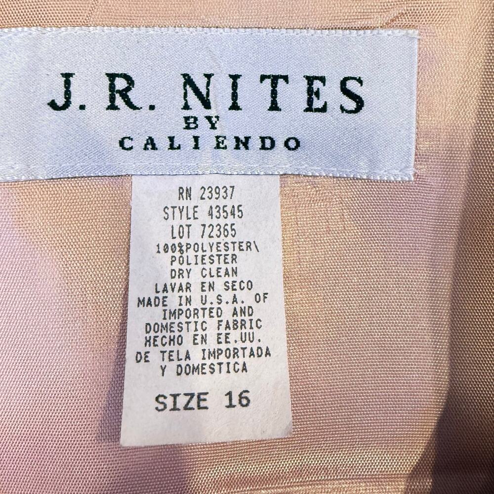 VTG NWT JR Nite‎ 16 gold sheer diamond button blouse women glam bling luxury USA - Picture 6 of 13